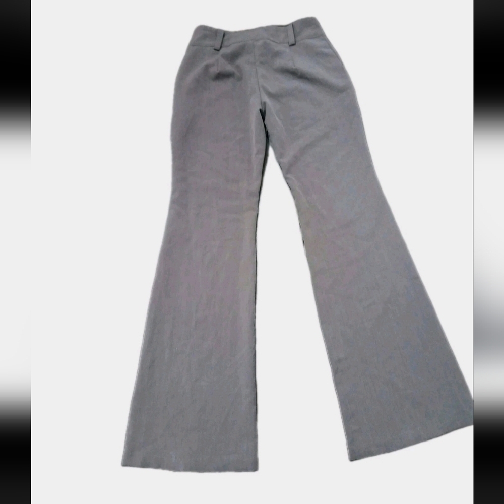 Y2K Grey Flare Stretch Trousers Women's Size:SMALL Bell Bottoms Brand New